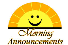 important clipart morning announcement