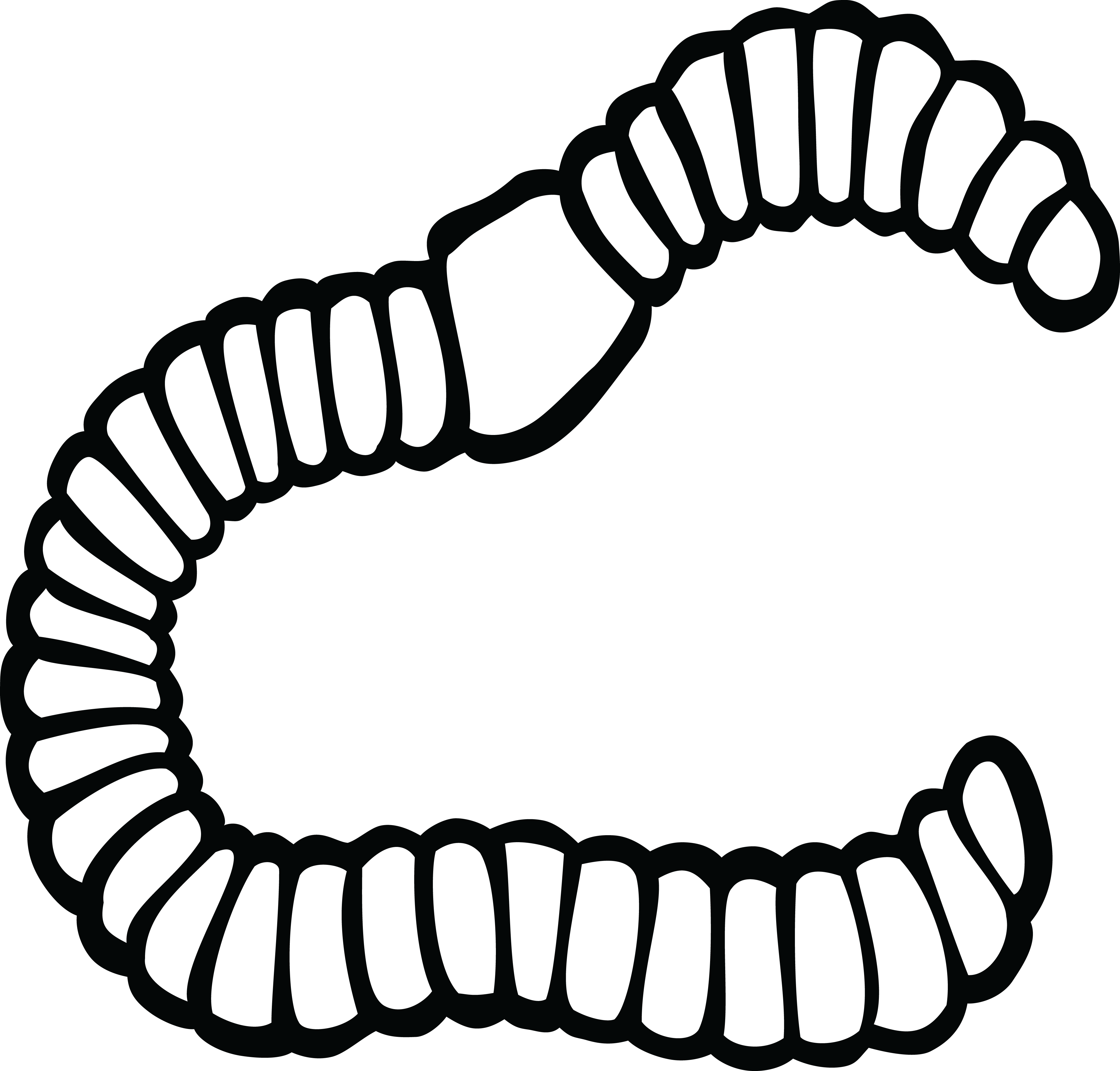 Worm clipart outline.  best black and