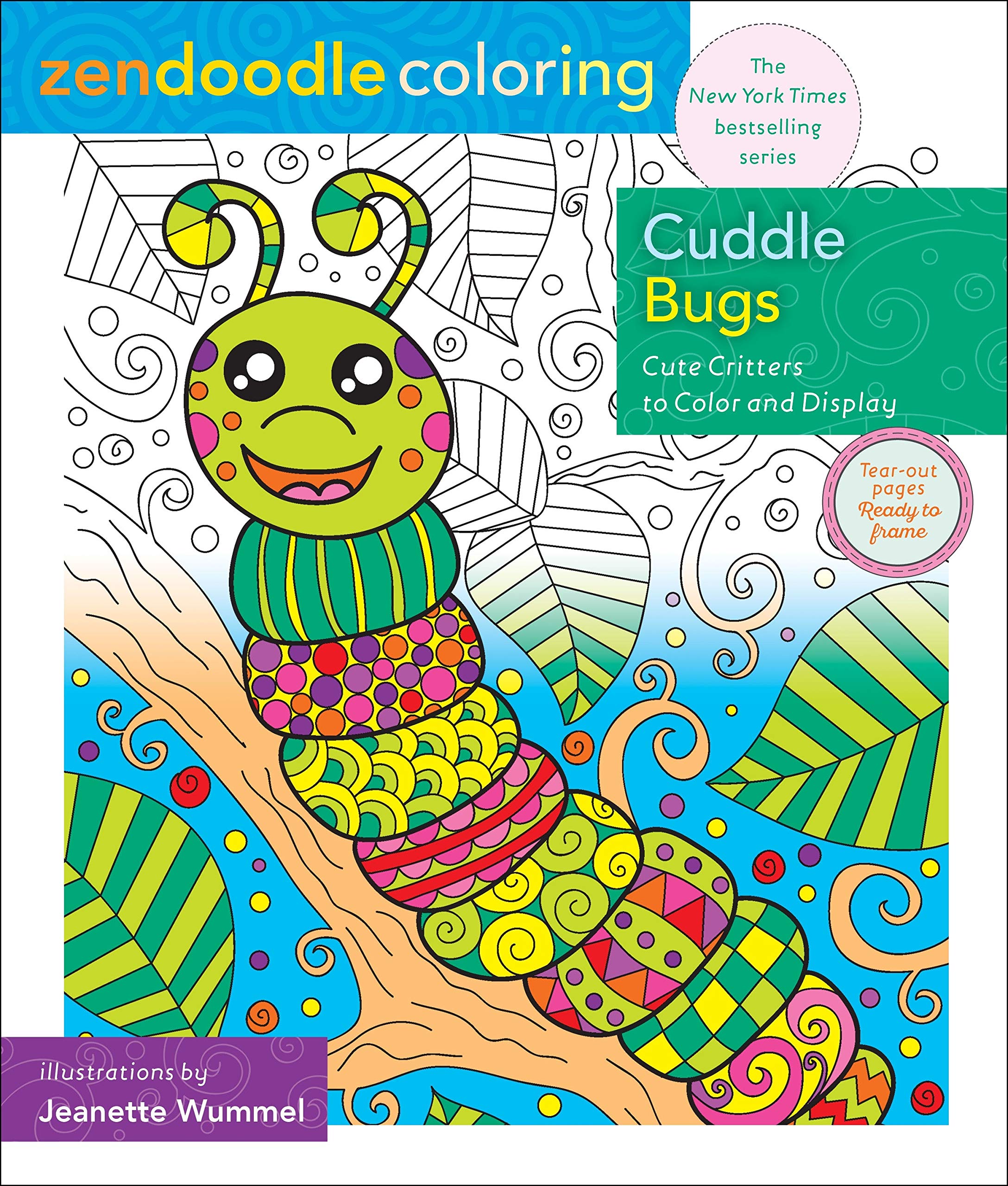 Inchworm clipart centipede. Amazon com zendoodle coloring