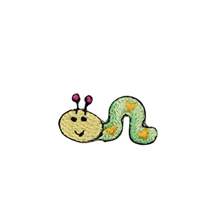 Small inch iron on. Inchworm clipart green worm