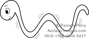 Coloring page vector clip. Inchworm clipart long worm