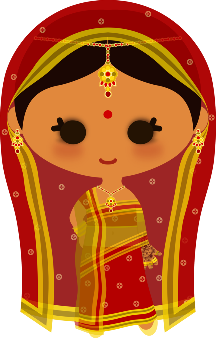 indian clipart red