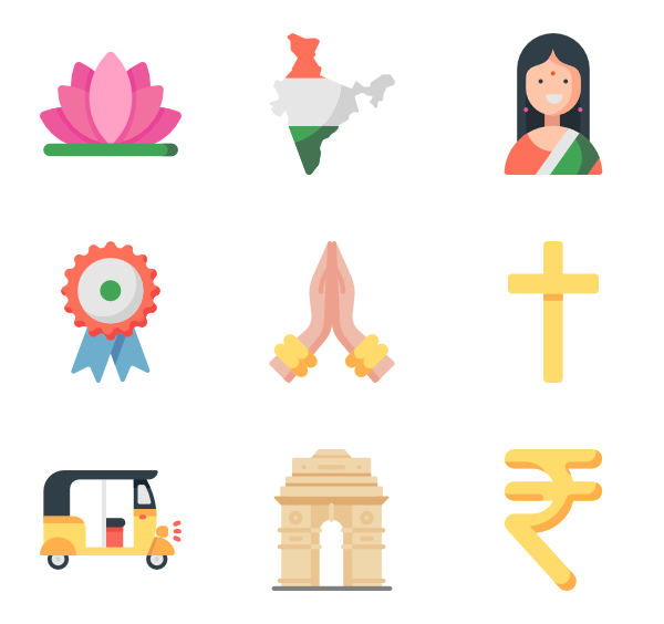 Indian clipart holi. India icons free vector