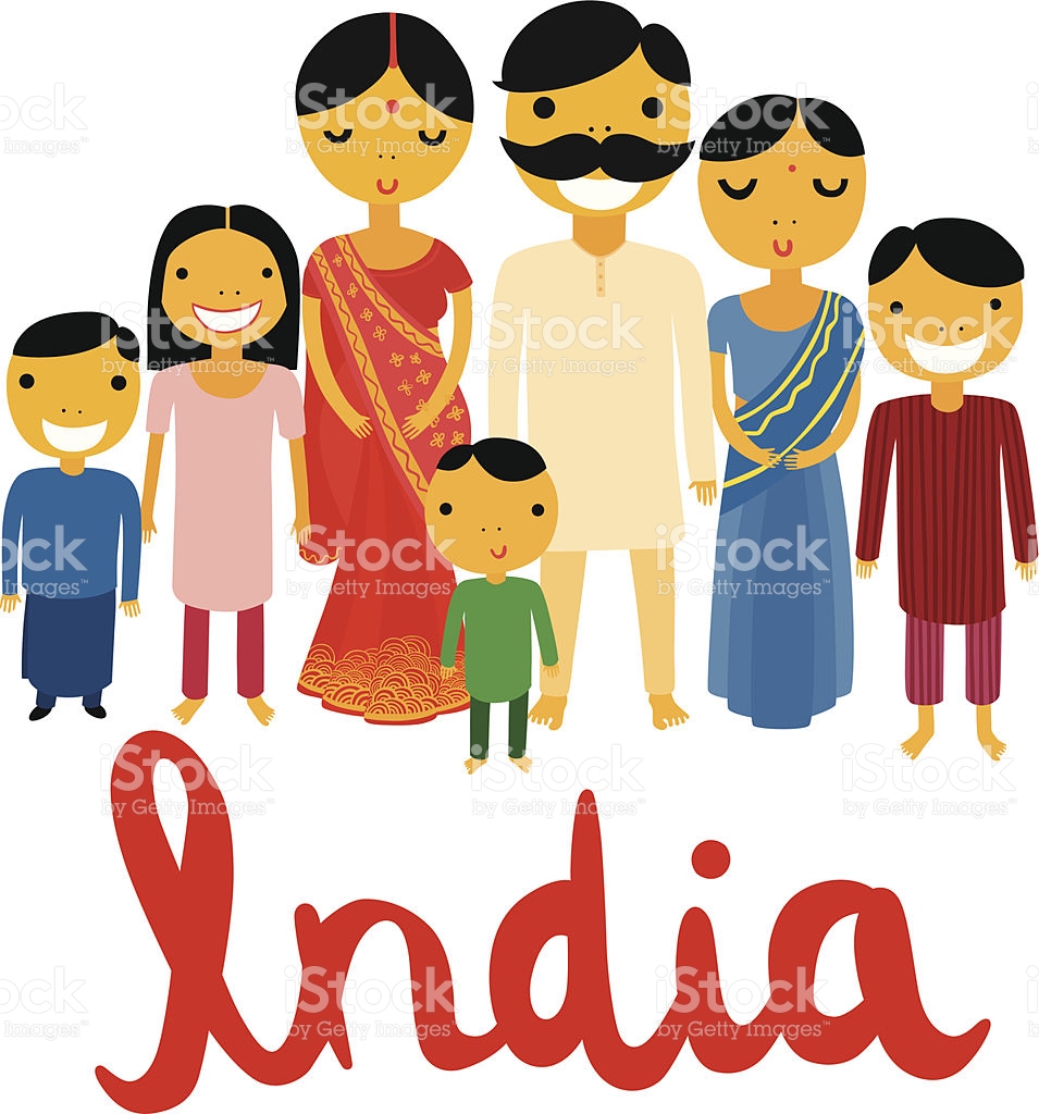 indian clipart family