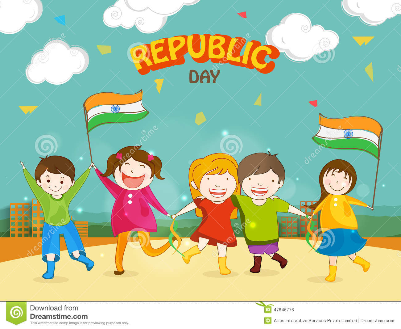 Indian panda free images. India clipart republic day