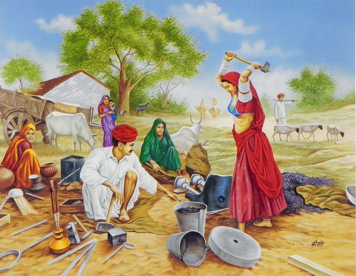 india clipart village