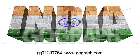 india clipart word