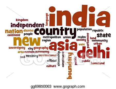 Stock illustration cloud illustrations. India clipart word