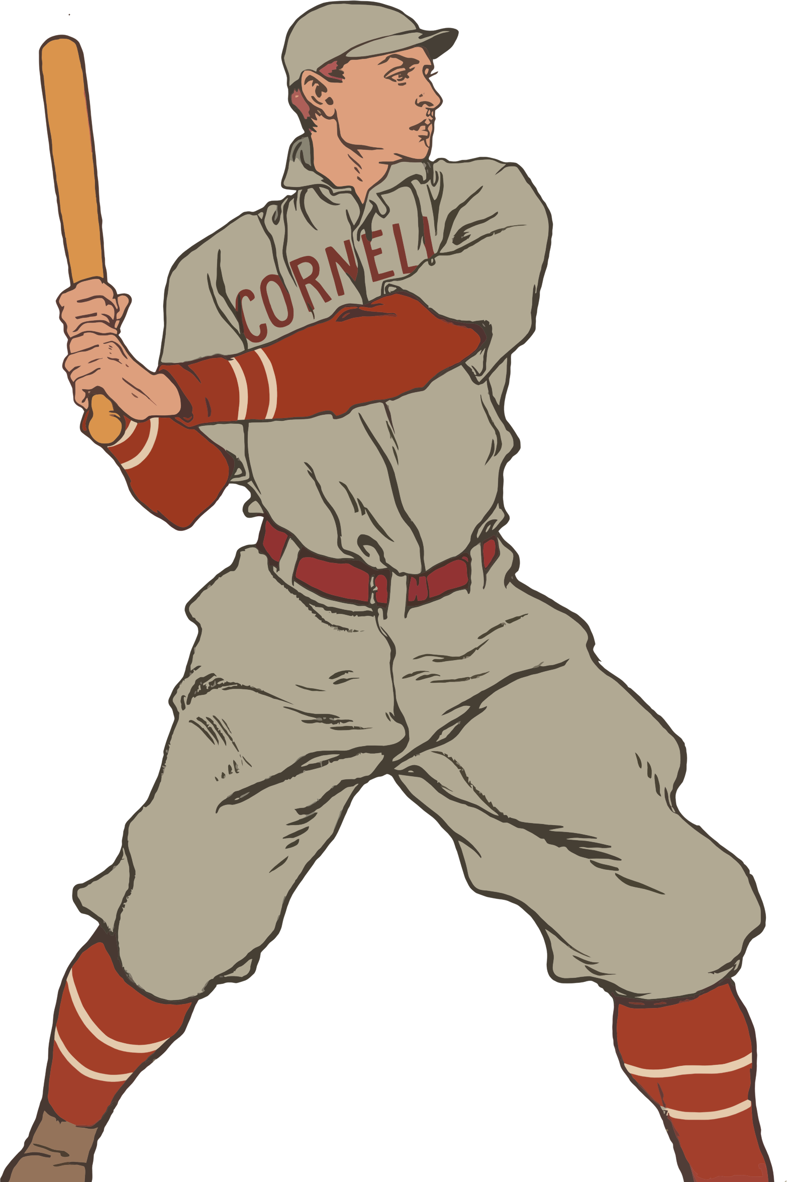 Indian clipart baseball. Vintage player by gdj