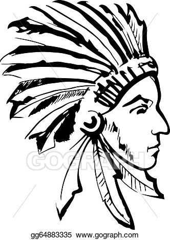 indian clipart black and white