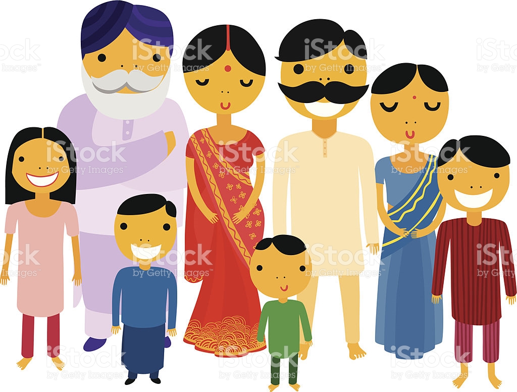 indian clipart family