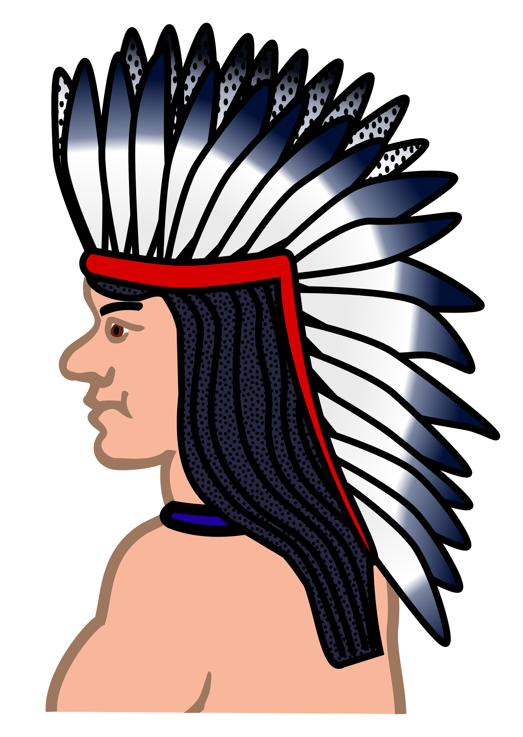 Indian clipart hat. Native american coloured big