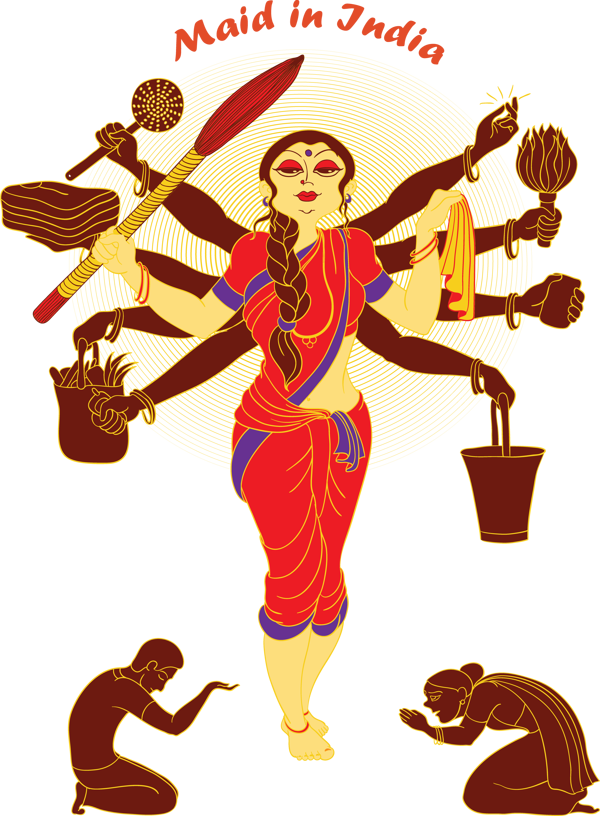 Problems issues in gurgaon. Indian clipart house maid