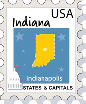 Fifty states illustrations graphics. Indiana clipart