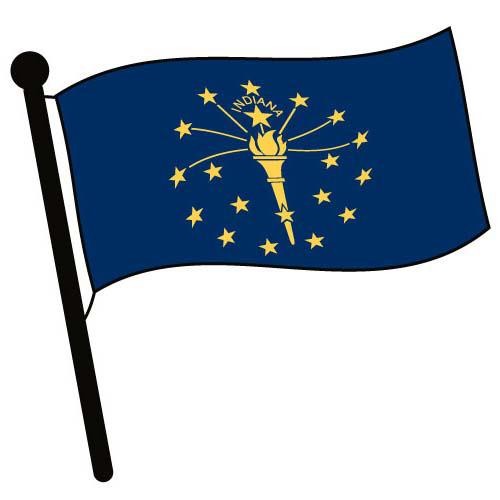 Flag . Indiana clipart