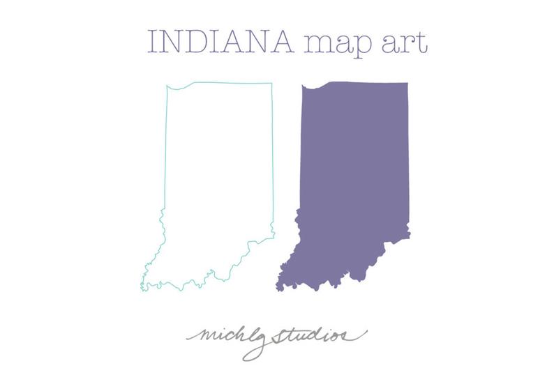 indiana clipart map