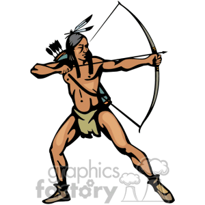 Royalty free ij sz. Indians clipart archery