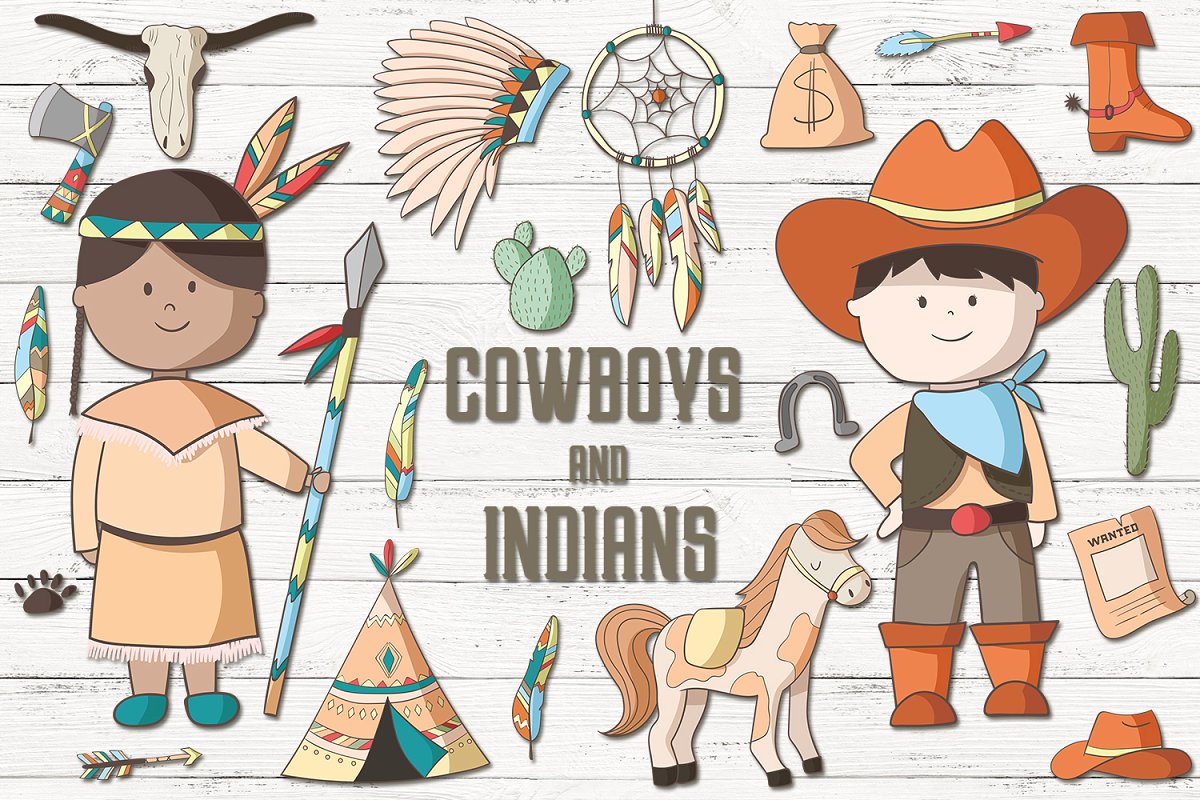 indians clipart cowboys and indians