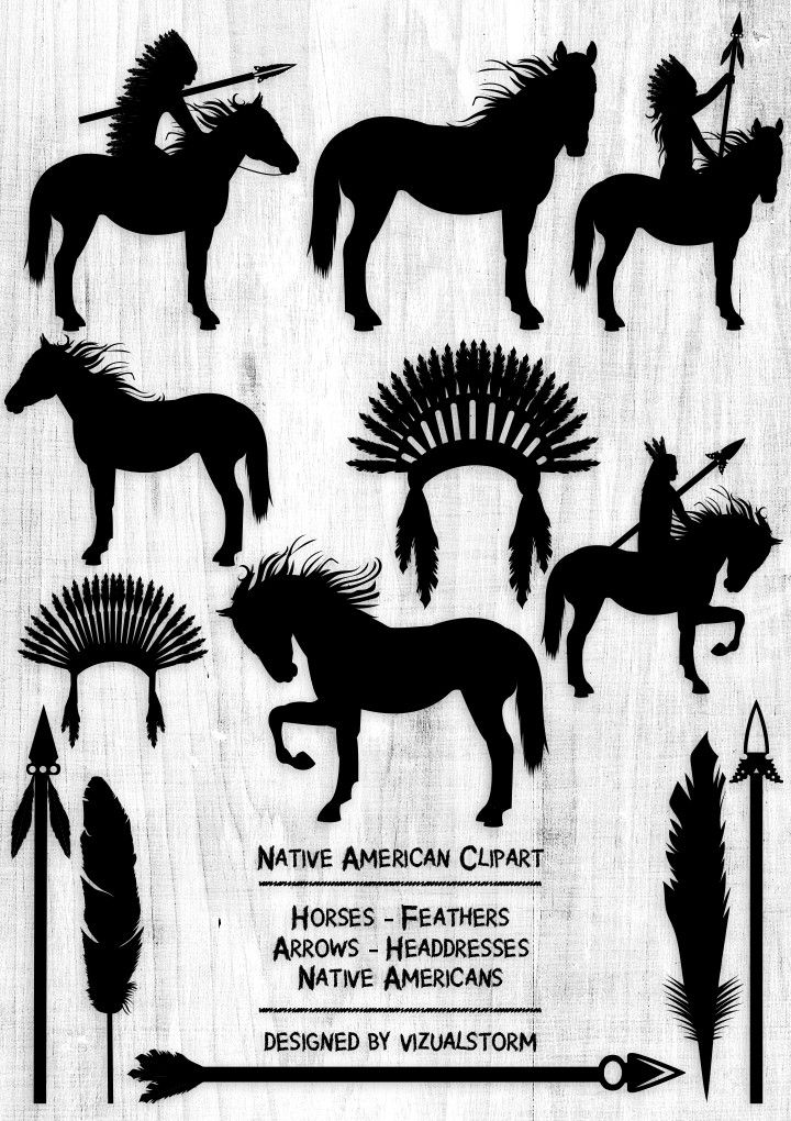 indians clipart horse clipart