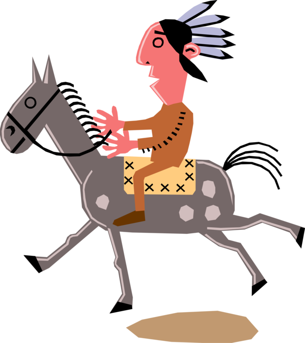 indians clipart horseback clipart