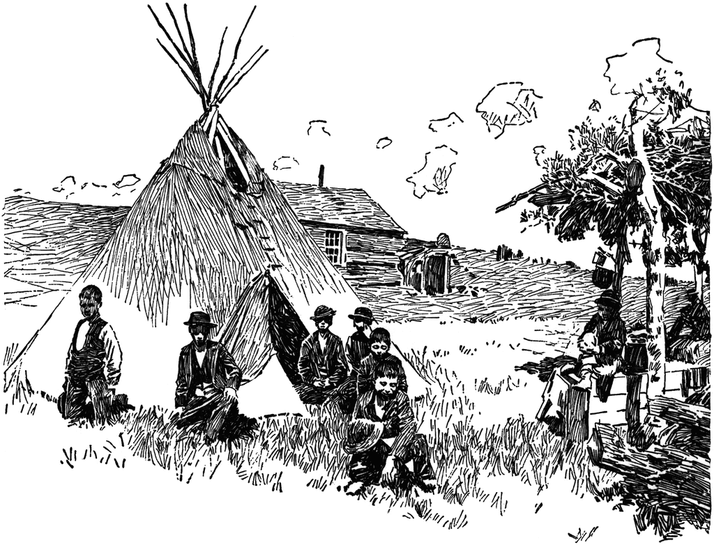Indians clipart reservation indian. Scene on an etc