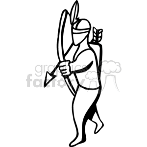 indians clipart shooting bow