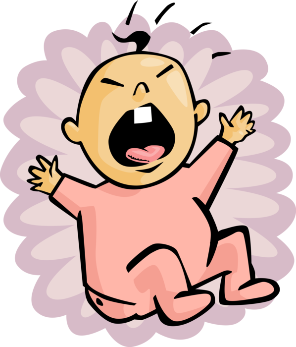 Infant clipart baby cry. Crying vector image illustration