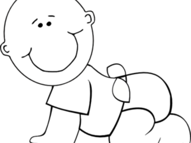 infant clipart black and white