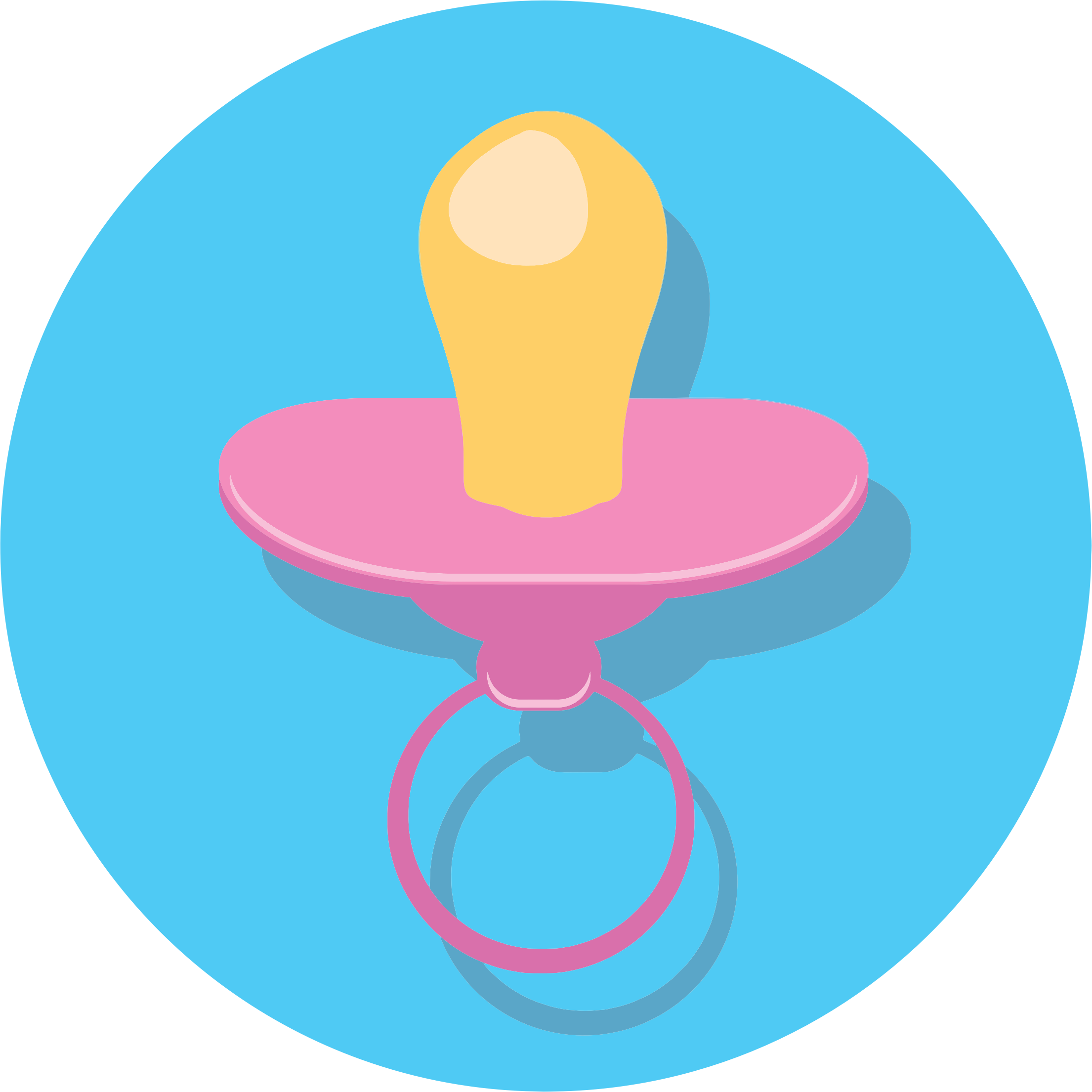 Pink icon big image. Pacifier clipart chupon