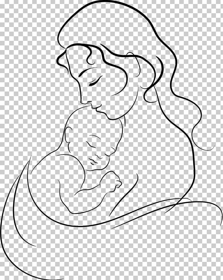 Infant clipart sketch. Drawing mother pencil png