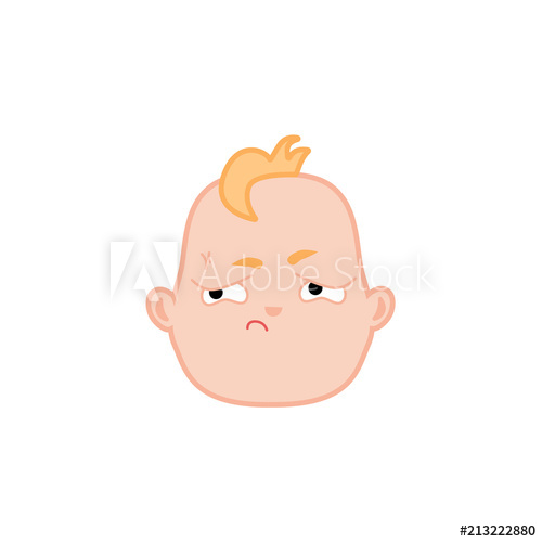 infant clipart unhappy baby