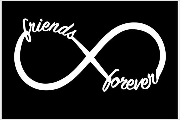 Infinity clipart friend forever. Friends symbol poster 