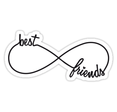 Best friends sticker by. Infinity clipart friend forever