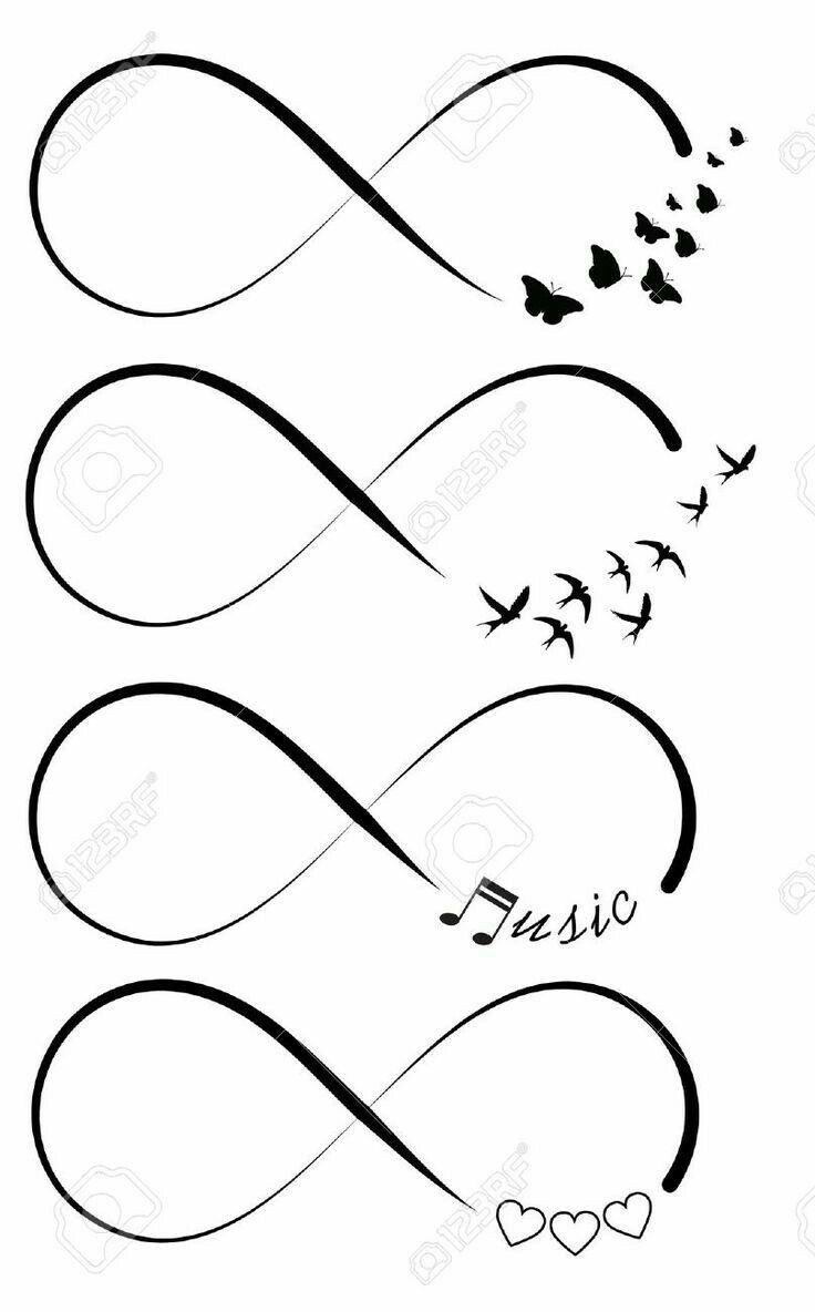 Sign diy tattoos wrist. Infinity clipart mini butterfly