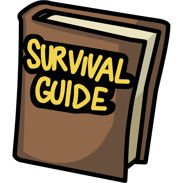 Survival guide club penguin. Yearbook clipart information book