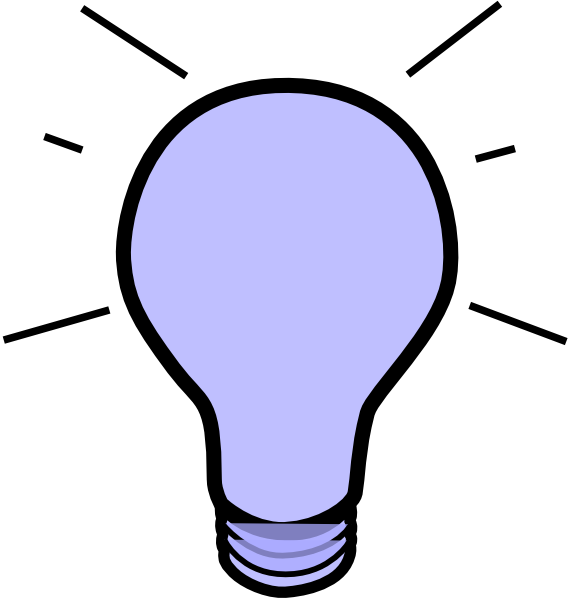 lightbulb clipart blue