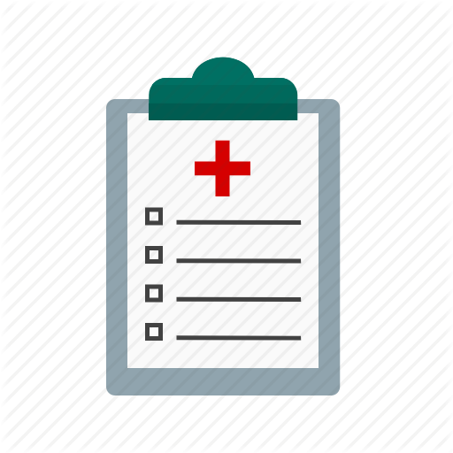 Paper icon medicine hospital. Information clipart patient history