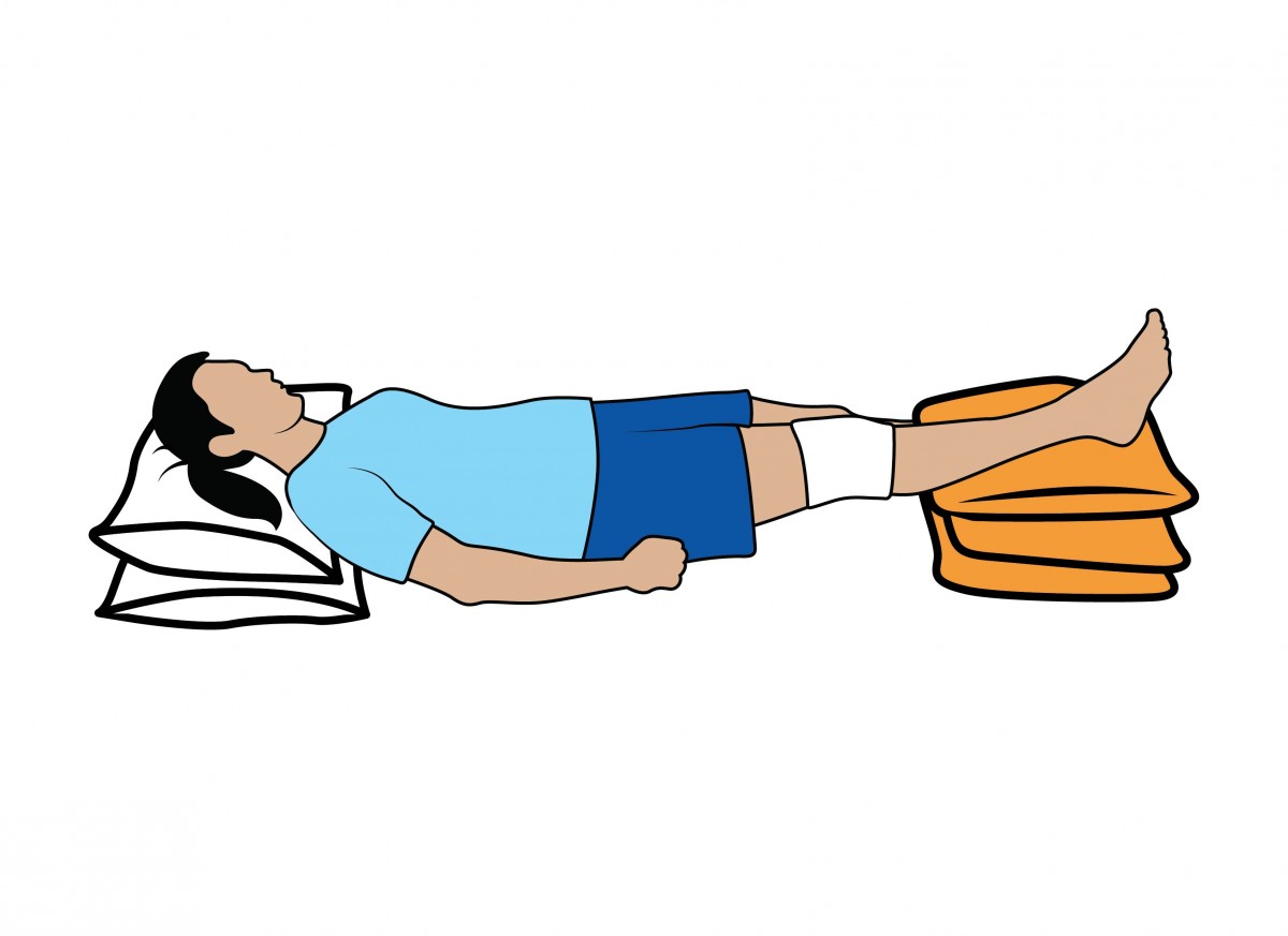 Injury clipart acl injury. Rest and elevation after