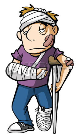 injury clipart bandaged person