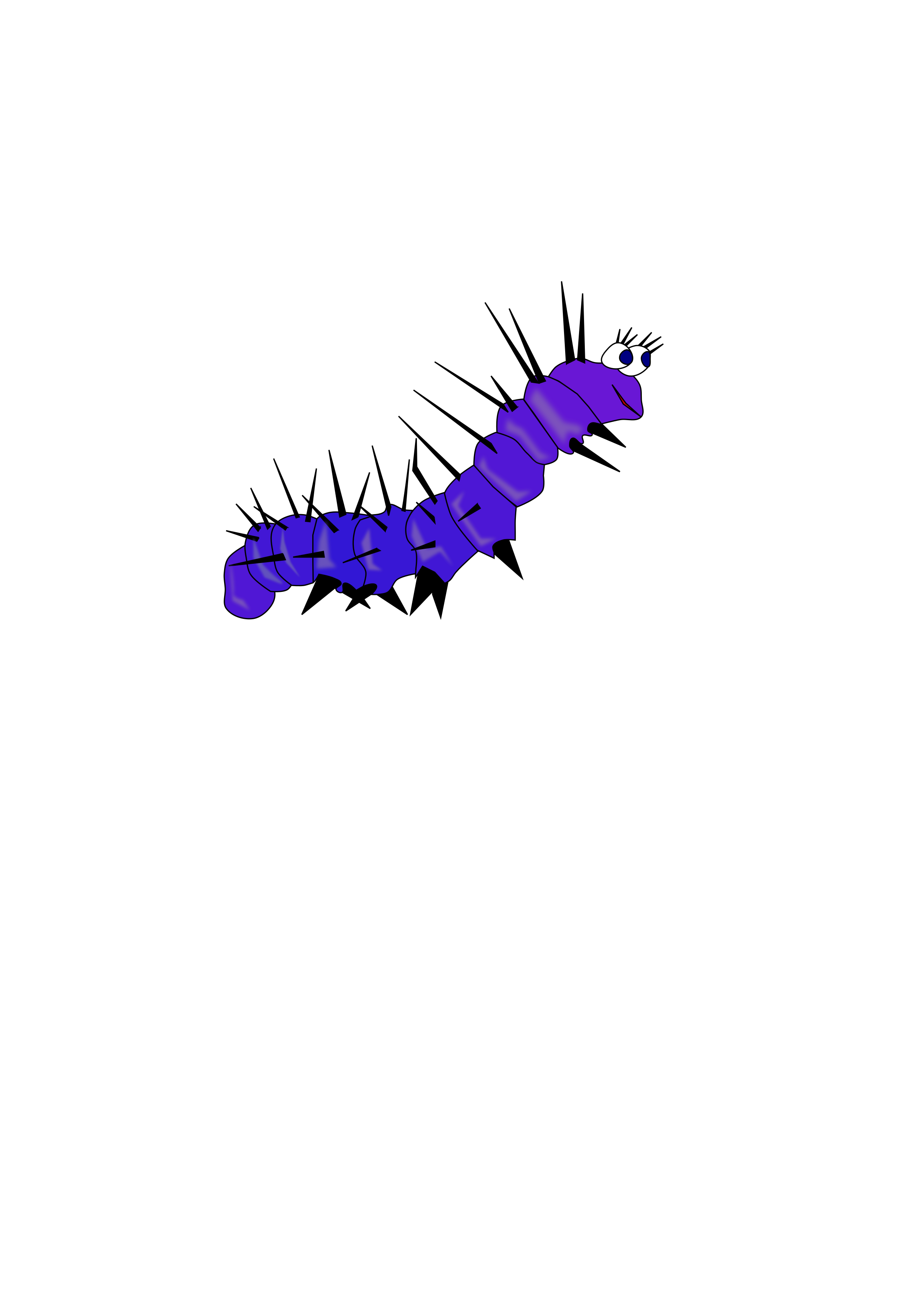 Caterpillar gusano big image. Worm clipart purple animal