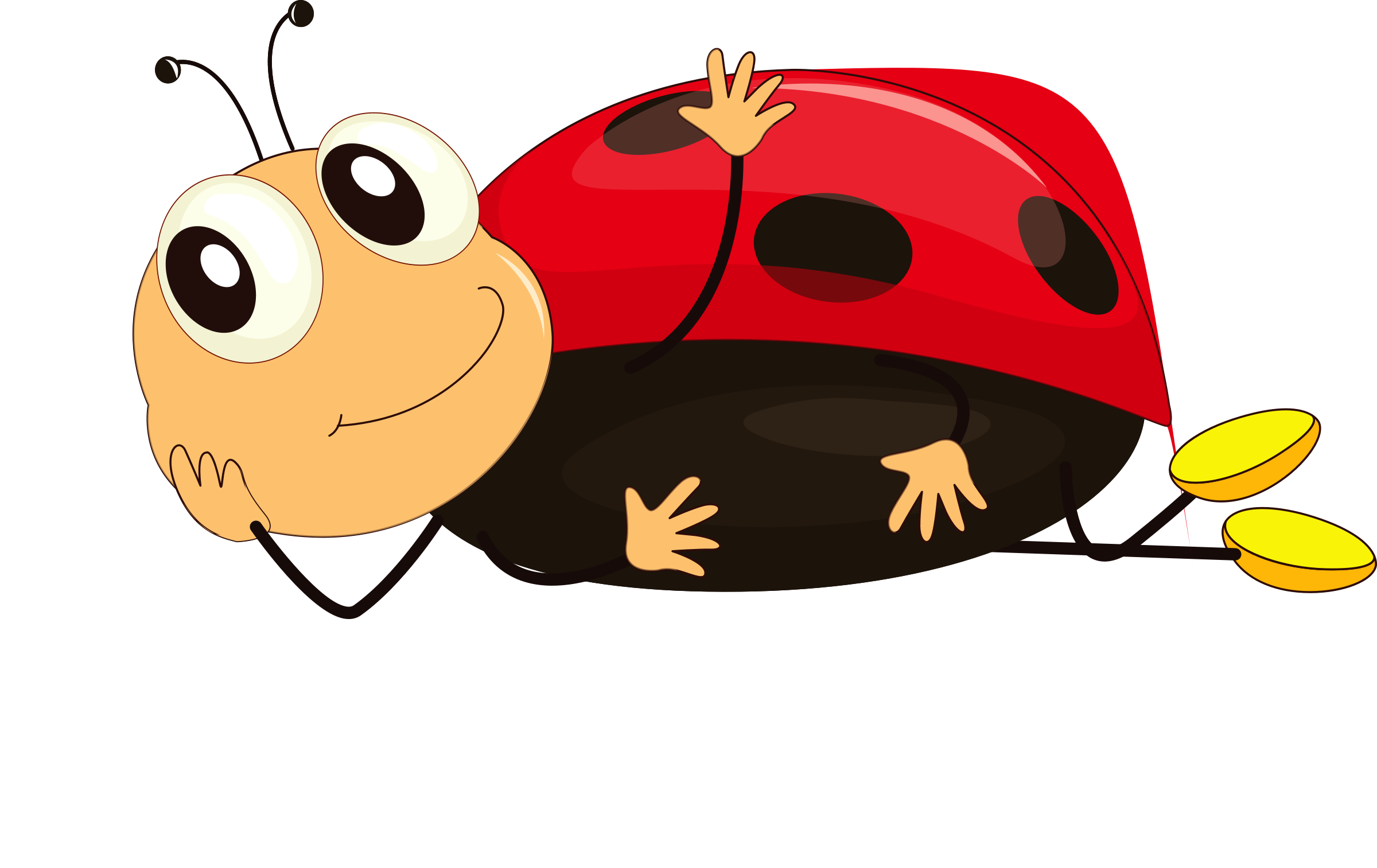Insects images on page. Ladybugs clipart cartoon