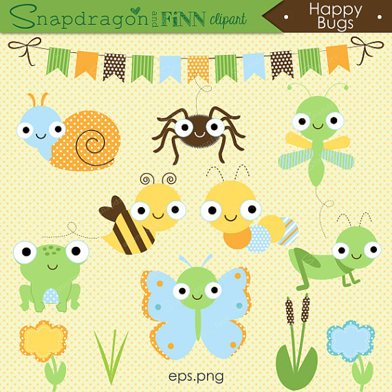insects clipart happy bug