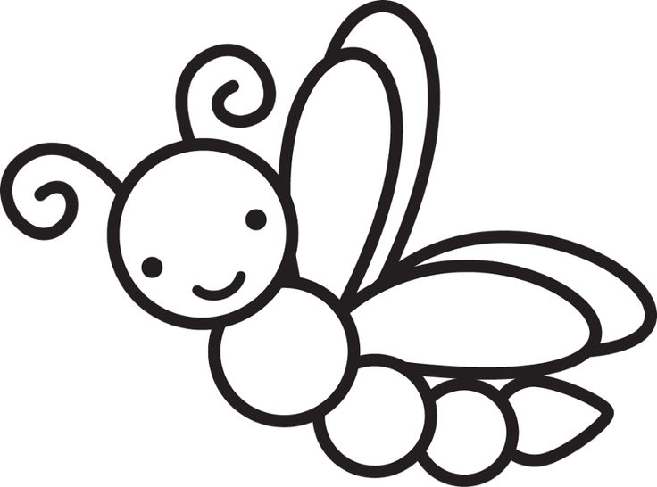 insects clipart black and white