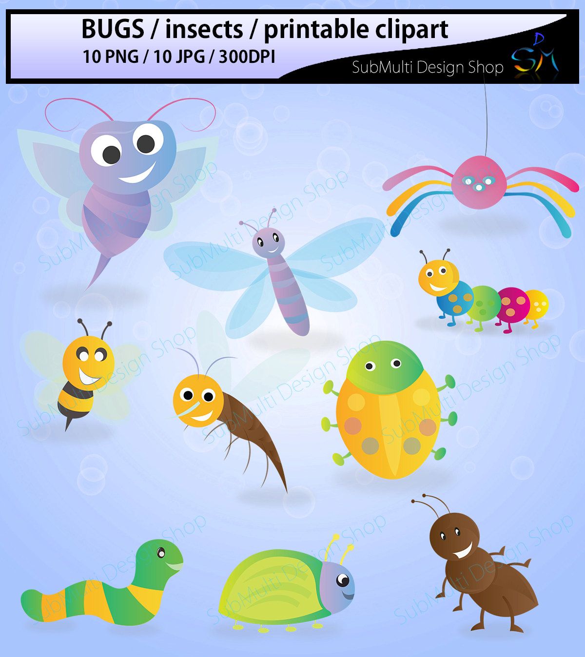 insects clipart printable