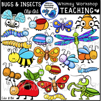 insect clipart whimsical