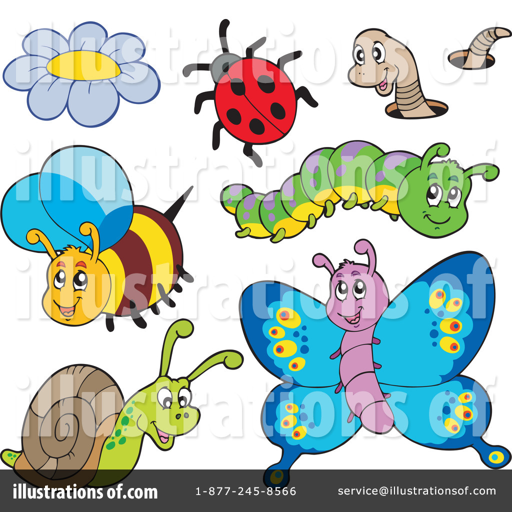 Insects clipart. Illustration by visekart royaltyfree