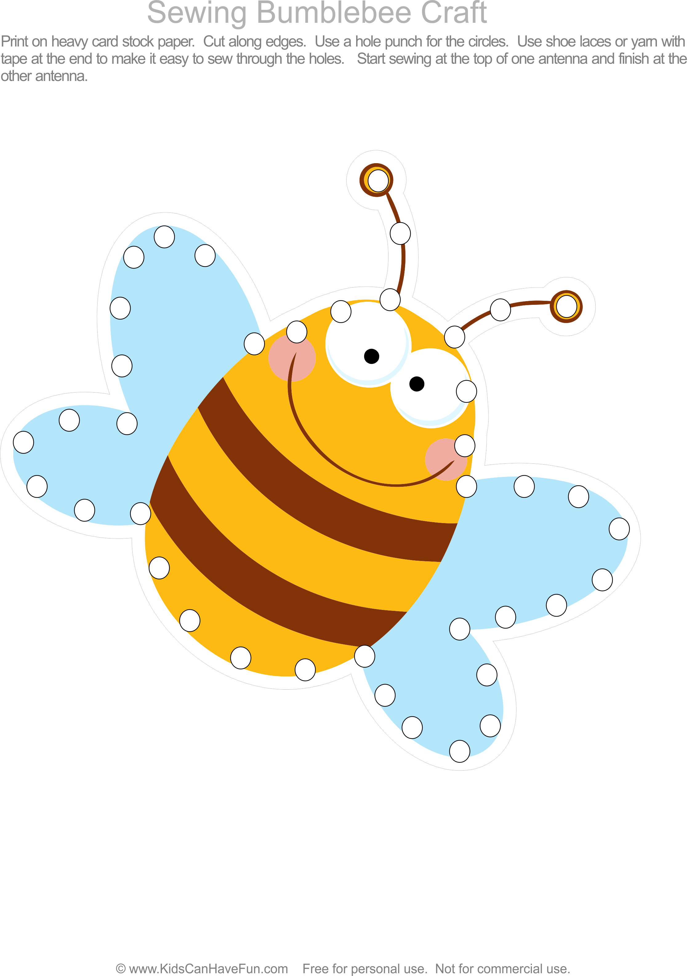 Bumblebee craft summer activities. Sewing clipart sewing bee