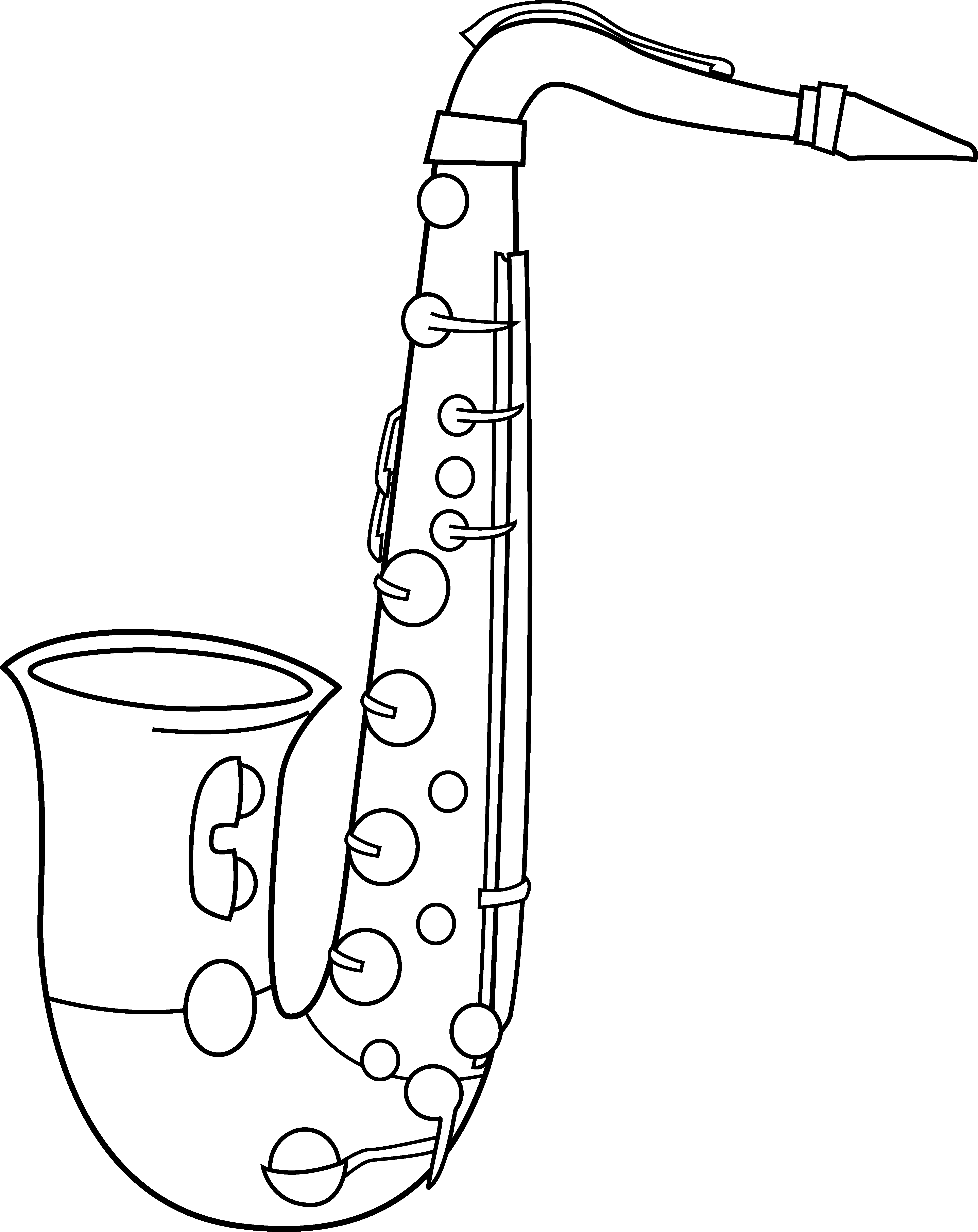 instruments clipart black and white