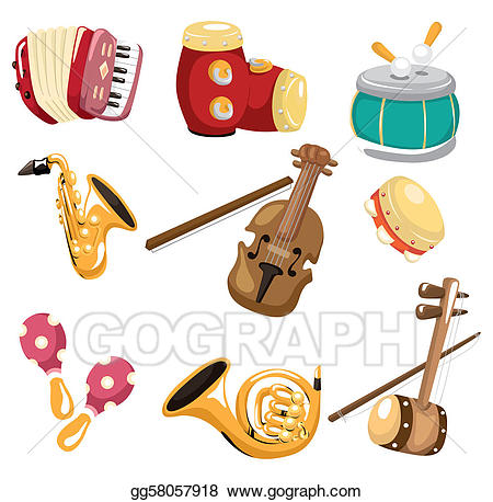 Instruments clipart cartoon. Vector art musical instrument