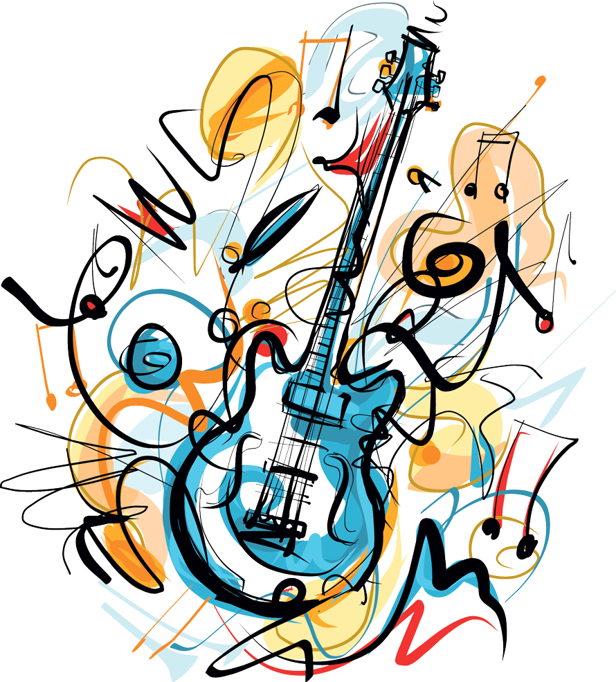 instruments clipart colorful
